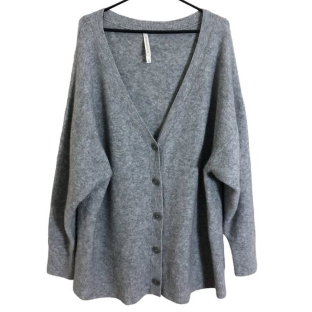 Aritzia The Group Babaton Oversized Gray Wool Cardigan